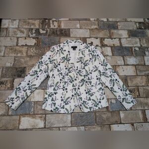 Liz Claiborne Women’s Medium Floral Jacket - Multi-Color Blazer - Spring Career